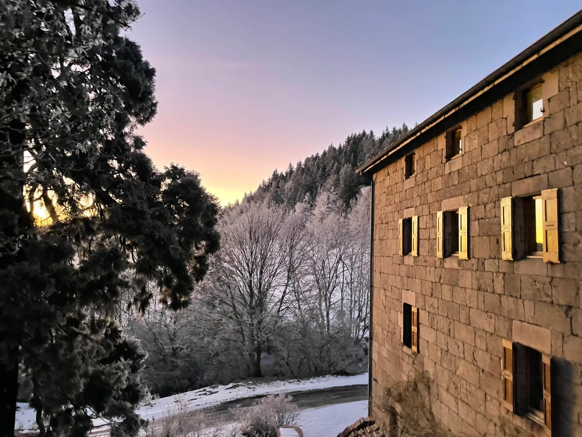 Domaine Milagro - Extérieurs et alentours - Coucher de soleil d'hiver